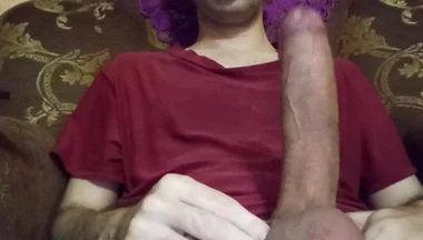 Boy with Huge Cock. Solo Masturbation