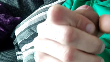 Huge Veiny Cock Is Jerked on the Couch Until He Cums, We Watch a Movie?
