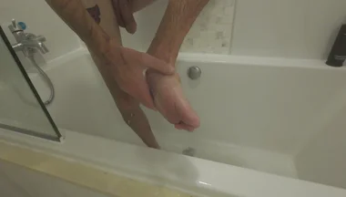 Washing My Feet for My Foot Worshippers