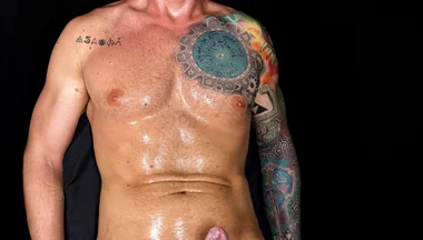 Milking and Edging Sexy Tatted Man