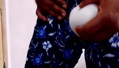 Striking Sisna While Wearing Her Stepsister's Floral Pants and White Panties