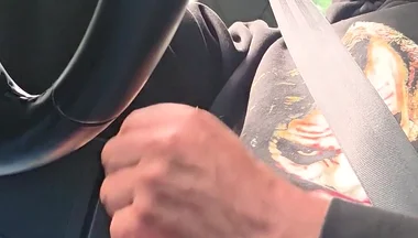 Straight Guy Gets Horny and Jerks off While Driving, He Almost Got Caught