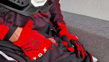 A Very Excited Biker Marked His New Fox Boots