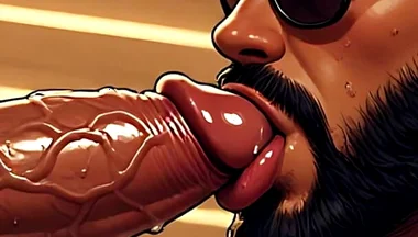 Mediterranean Men Blowjob Art
