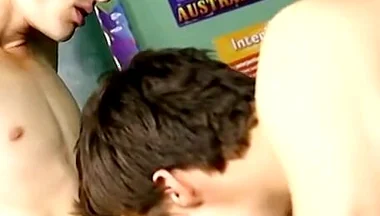 Eager Twink Adam Takes Krys Thick Cock in Classroom