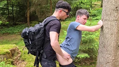 I Throat-fucked My Gay Slut and Railed Him Bareback in the Woods Till My Cock Shot a Cum Load.