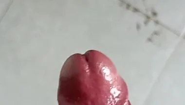 Indian Boy Peeing in Bathroom and Masturbation Pink Cock