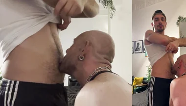 Piss Drinking Skinhead Sub Beau Submits to Cristo Kink