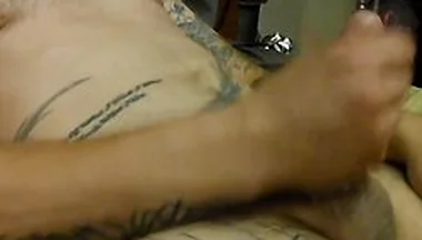 Bed Stroking My Big Hard Cock With Stainless Steel Sounding Rod All The Way In Until I Cum