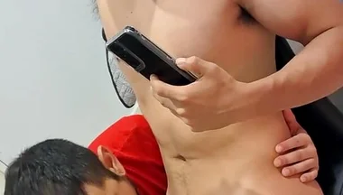 Sitting There Watching Her Suck Me off While on Her Knees.