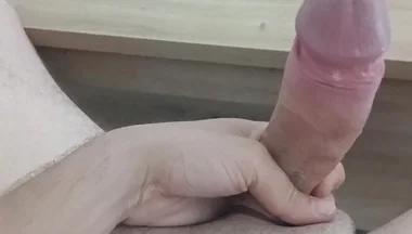 Handjob of a Young Man with His Big Cock