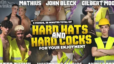 Hard Hats & Hard Cocks - 3 Hot Twink Builder & Plumber Scenes - John Bleck, Mateo Twink, Andy Scott, Gilbert Moon & Mathius