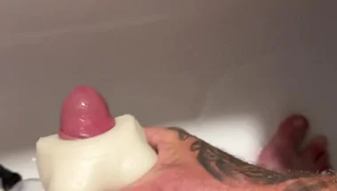 Fucking Sleeve with Huge Cumshot Ending.