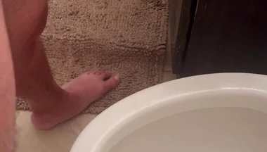 Pissing in the Restroom at Home