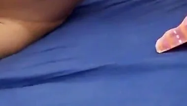 Cute Asian Twink Wanking on Bed, Showing His Nude Thin Body, Feet Sole, Ass Hole, Dry Humping, Cumming in Lubed Fleshlight