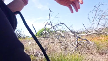 Masturbating My Big Cock on a Beach - Walking Excited