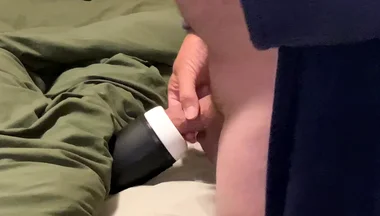 Filling up My Mouth Toy with Future Cum Lube