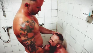 White Speedo Bareback Fun in the Locker Room Showers