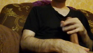 Horny Guy Jerking and Cumming. so Much Thick Cum