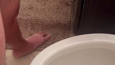 Pissing in the Restroom at Home