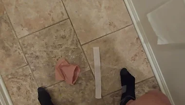 Feminine Powder with Kotex Overnite Pad Placement Into Sheer Panties