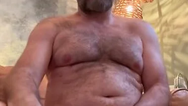Hairy Verbal Stepdad Jerks Off On The Sofa - While Running His Dirty Mouth