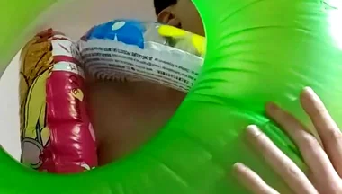 Vertical Vid - Blowing up as Much Inflatable Swimrings as I Can on Stream