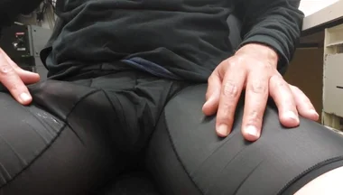 Men Underwear and Sheer Socks Handjob