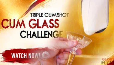 Triple Sperm Glass Challenge at Gloryhole