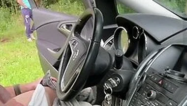Hot Car Fun With Two Guys