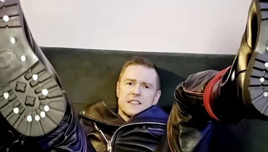 In Latex with Dildo