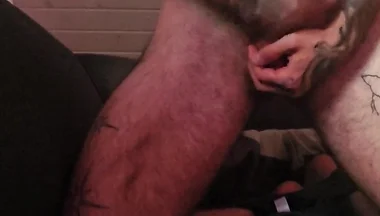 Muscular Man Masturbates Cums