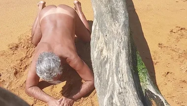 Ladysilva on the Beach Naked Showing off Her Tanned Sexy Ass