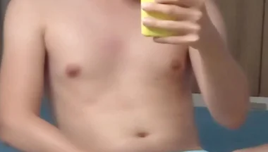Hot Blonde Twink Gay Big Dick Jerking off