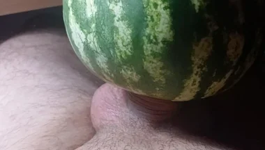 The Watermelon Is so Sweet and Juicy My Penis Liked It!