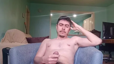 Handsome White Latino Big Cumshot