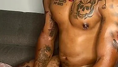 Lonely Horny Black Muscle Stud Plays With Fleshly