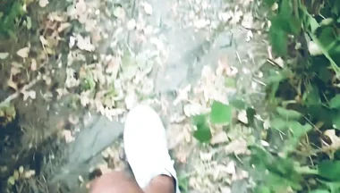 POV Naked Walk in the Woods