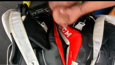 Jerking off in the Hockey Change Room