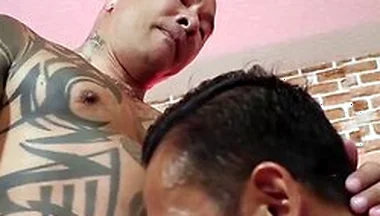 Muscle Dilf Damian Dragon Seduces Ryuji Suzuki To Destroy His Asshole