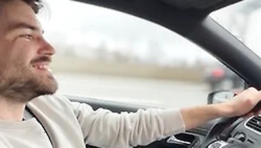 Almost Crashed The Car When I Jerked Him Off And Tortured Him After His Orgasm
