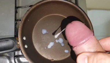 Wow, Tasty Fried Cum for Breakfast!!