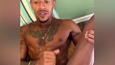 Black Man Cumming With A Cock In His Ass