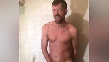 Faggot Fucks His Hole With Long Dildo And Shoots His Load