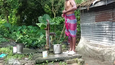 Indian Mature Shower Open Place Desi Style