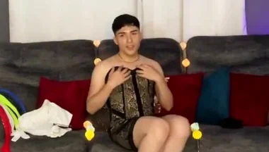 Sissy Guy Using Stepsister Clothes