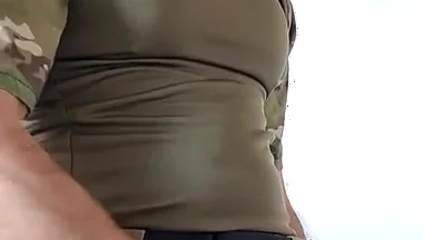 Police Officer with a Huge Cock Masturbating.