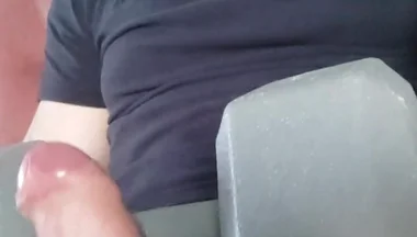 Heavy Exercise with 13 Lbs: 6 Kg Weight for My Girthy and Strong Cock