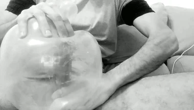 Strong Vintage Fucking of a Condom That I Previously Inserted in My Virgin Ass