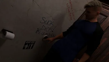 Hunk Empire 1 - Interesting Glory Hole in the Male Bathroom